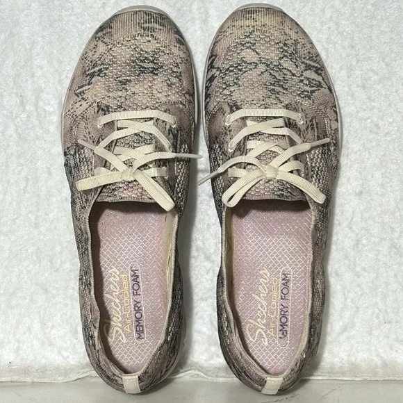 Skechers Women's Seager Snake Print Knit Washable Casual Comfort Shoes Size 10 - Picture 5 of 11